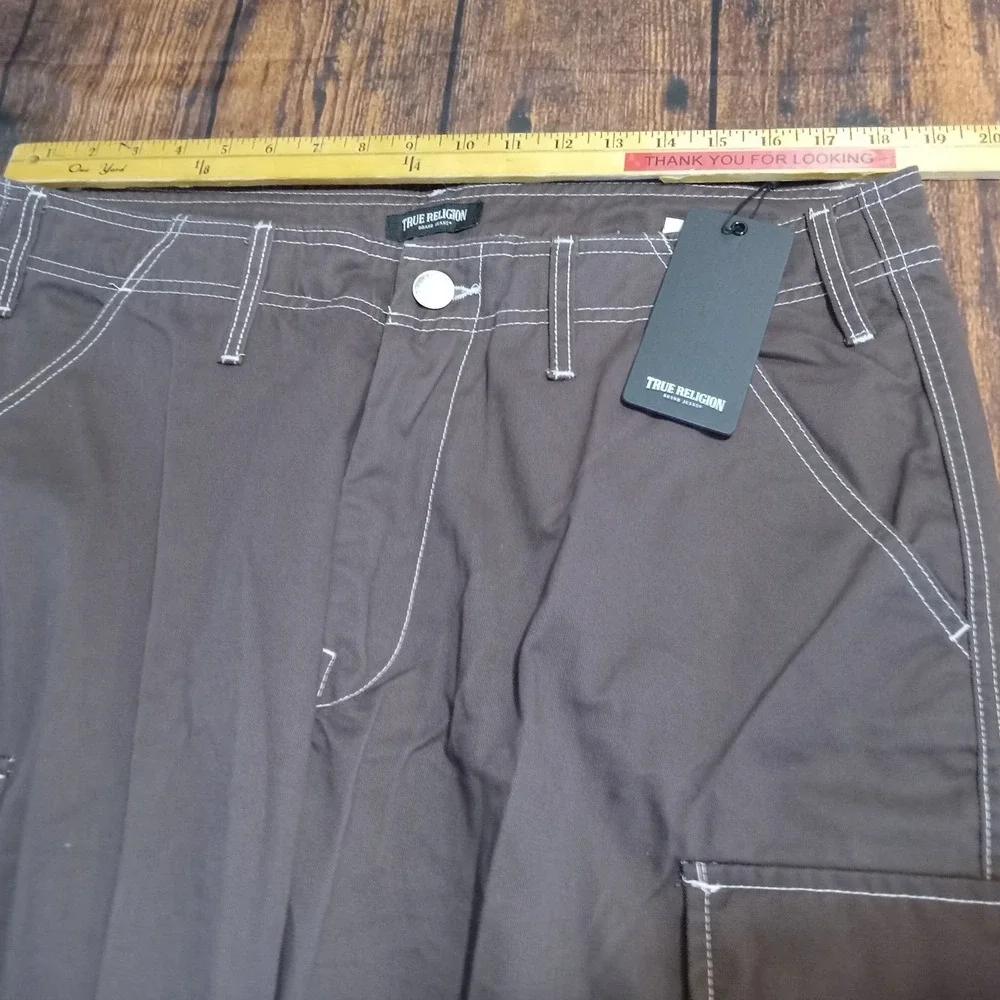 True Religion Braken Cargo Pants NWT Men's 36x31 Brown‎